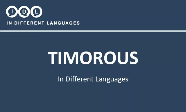 Timorous in Different Languages - Image