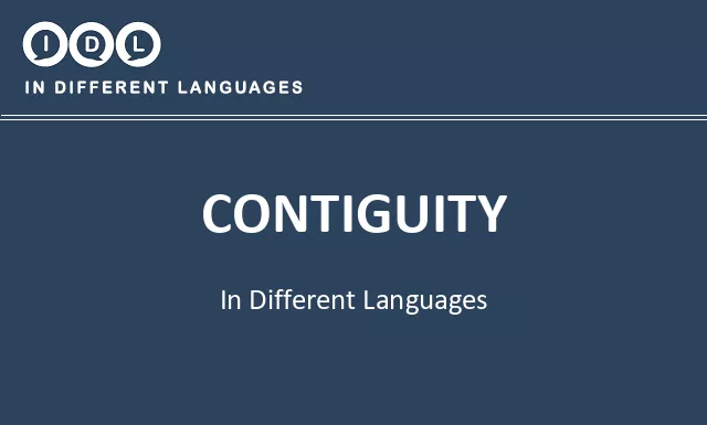 Contiguity in Different Languages - Image