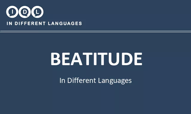 Beatitude in Different Languages - Image