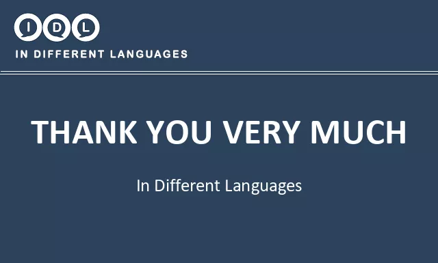 Thank you very much in Different Languages - Image