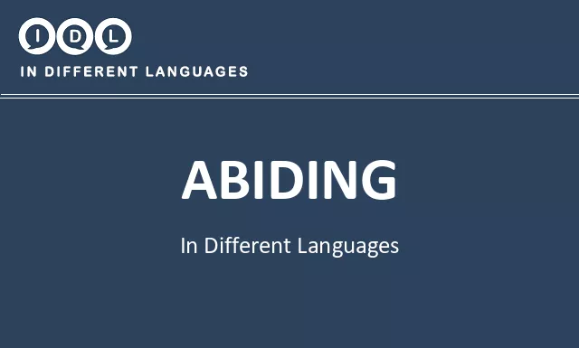 Abiding in Different Languages - Image