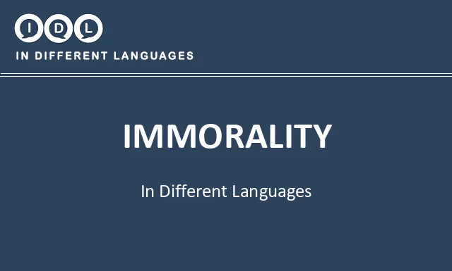 Immorality in Different Languages - Image