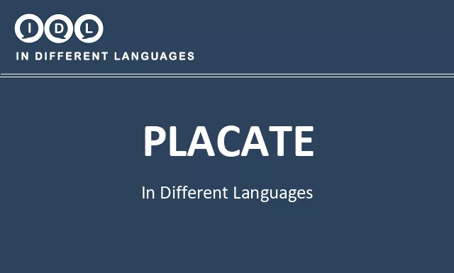 Placate in Different Languages - Image