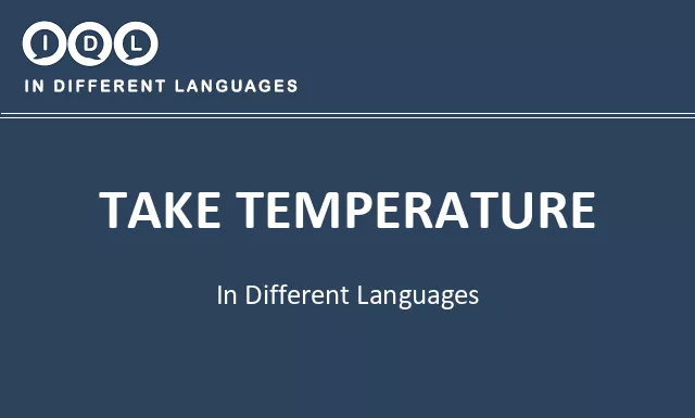 Take temperature in Different Languages - Image