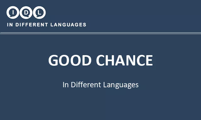 Good chance in Different Languages - Image