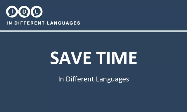 Save time in Different Languages - Image