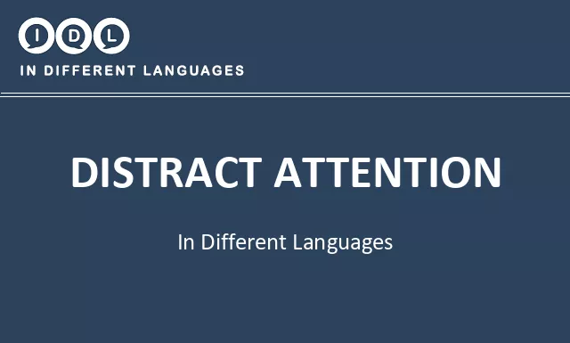 Distract attention in Different Languages - Image