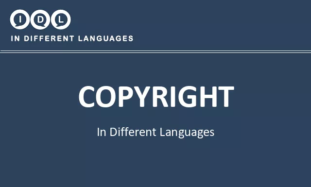 Copyright in Different Languages - Image
