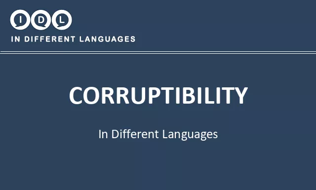 Corruptibility in Different Languages - Image
