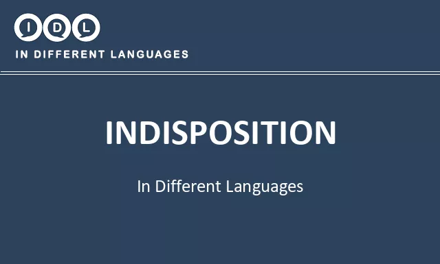 Indisposition in Different Languages - Image