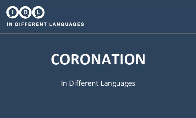 Coronation in Different Languages - Image
