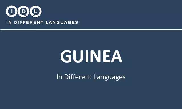 Guinea in Different Languages - Image