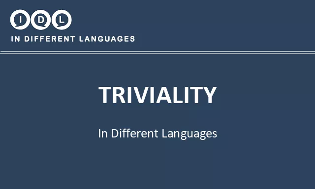 Triviality in Different Languages - Image
