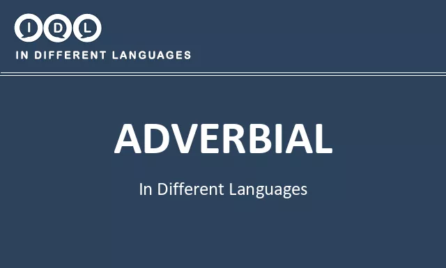 Adverbial in Different Languages - Image