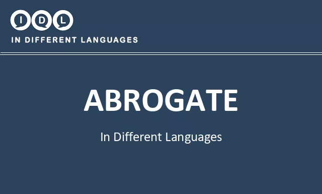 Abrogate in Different Languages - Image