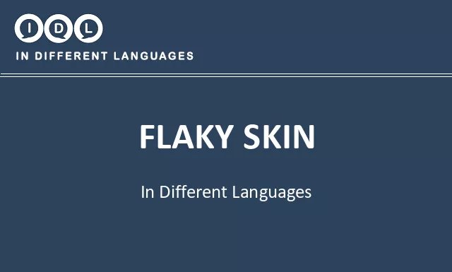 Flaky skin in Different Languages - Image