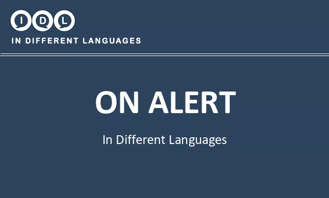 On alert in Different Languages - Image