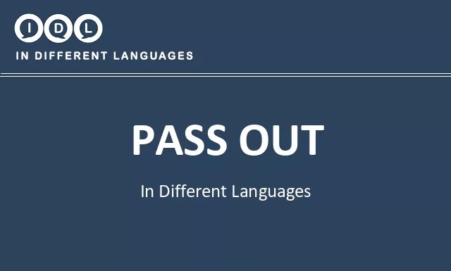 Pass out in Different Languages - Image