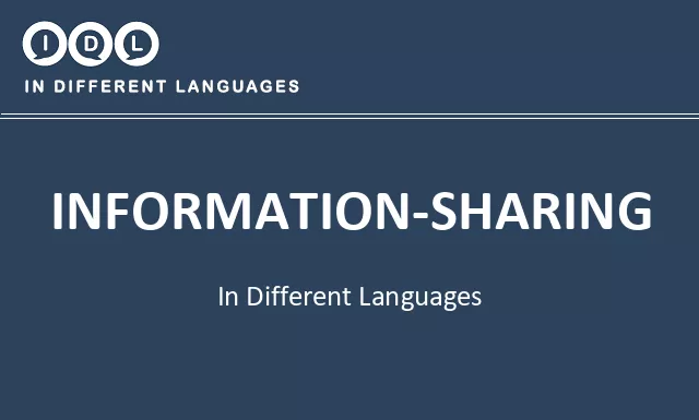 Information-sharing in Different Languages - Image