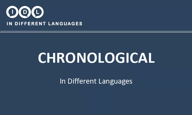 Chronological in Different Languages - Image