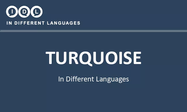 Turquoise in Different Languages - Image