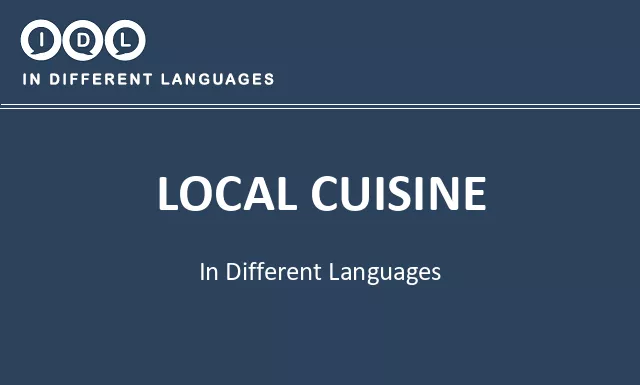 Local cuisine in Different Languages - Image