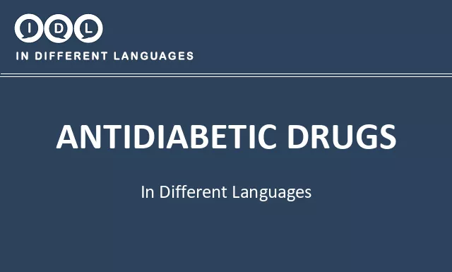 Antidiabetic drugs in Different Languages - Image