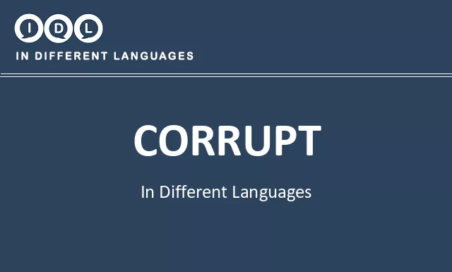Corrupt in Different Languages - Image