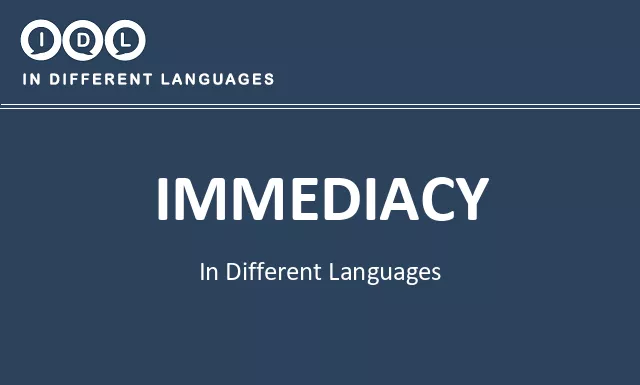 Immediacy in Different Languages - Image