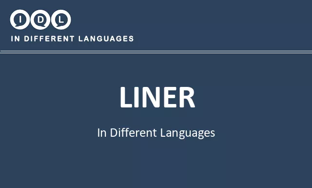 Liner in Different Languages - Image