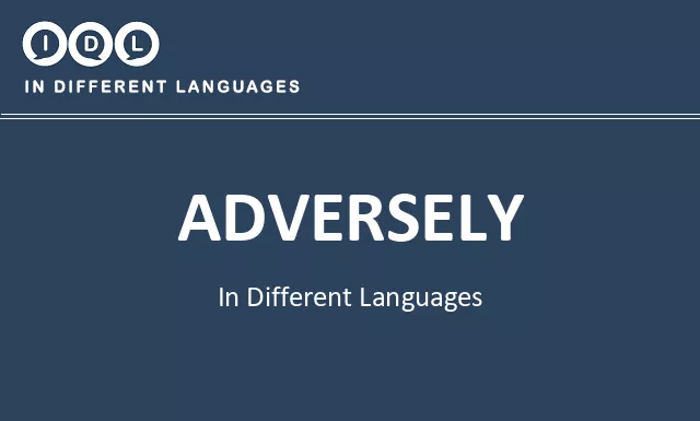 Adversely in Different Languages - Image