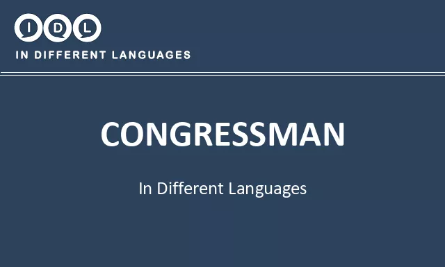 Congressman in Different Languages - Image