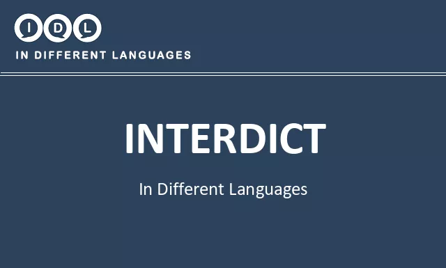 Interdict in Different Languages - Image