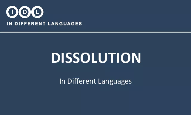Dissolution in Different Languages - Image