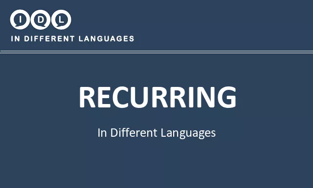 Recurring in Different Languages - Image