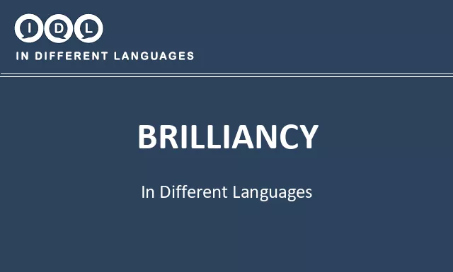 Brilliancy in Different Languages - Image