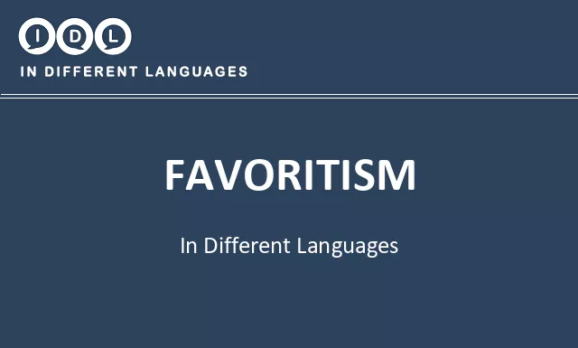 Favoritism in Different Languages - Image