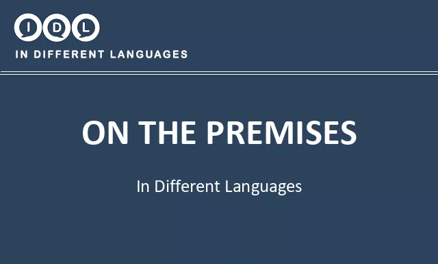 On the premises in Different Languages - Image