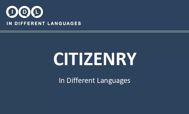Citizenry in Different Languages - Image