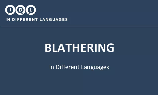 Blathering in Different Languages - Image