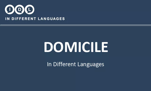 Domicile in Different Languages - Image