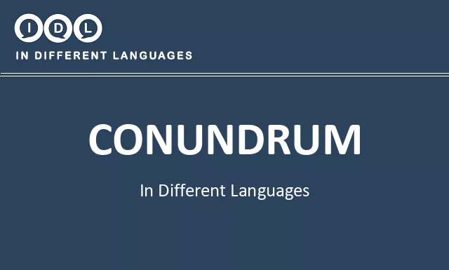 Conundrum in Different Languages - Image