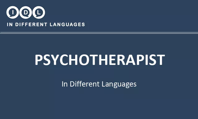 Psychotherapist in Different Languages - Image
