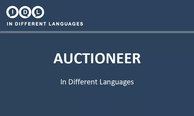 Auctioneer in Different Languages - Image