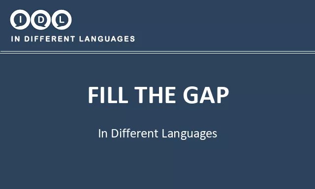 Fill the gap in Different Languages - Image