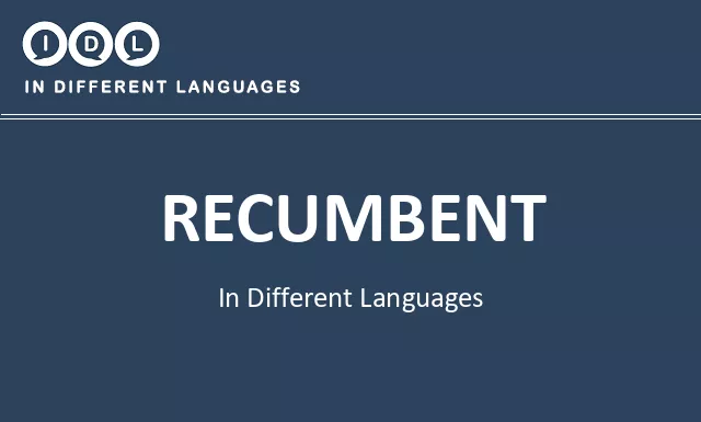 Recumbent in Different Languages - Image