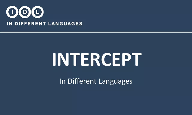 Intercept in Different Languages - Image