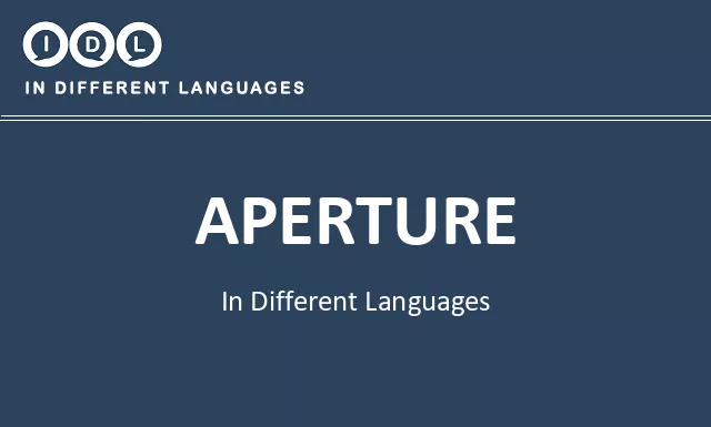 Aperture in Different Languages - Image