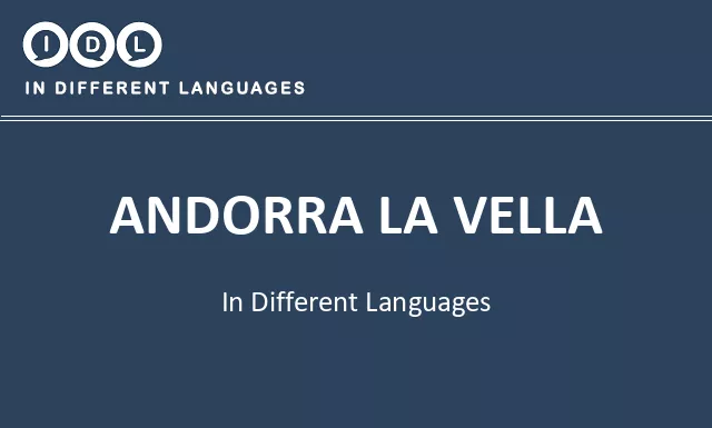 Andorra la vella in Different Languages - Image