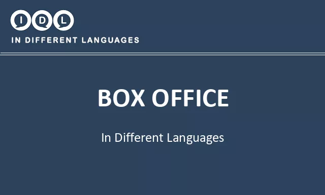 Box office in Different Languages - Image